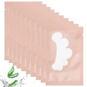 50 Pairs Lint Free Eye Gel Pads Under Eye Patches for Eyelash Extensions, Premium Pink Eye Mask Beauty Tool Kit