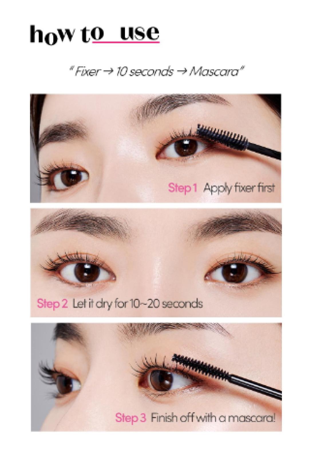 [ETUDE Official] Curl Fix Mascara & Dr. Mascara Fixer Set | 24H Smudge Proof Lashes | Volumizing & Lengthening | Waterproof & Clump-Free