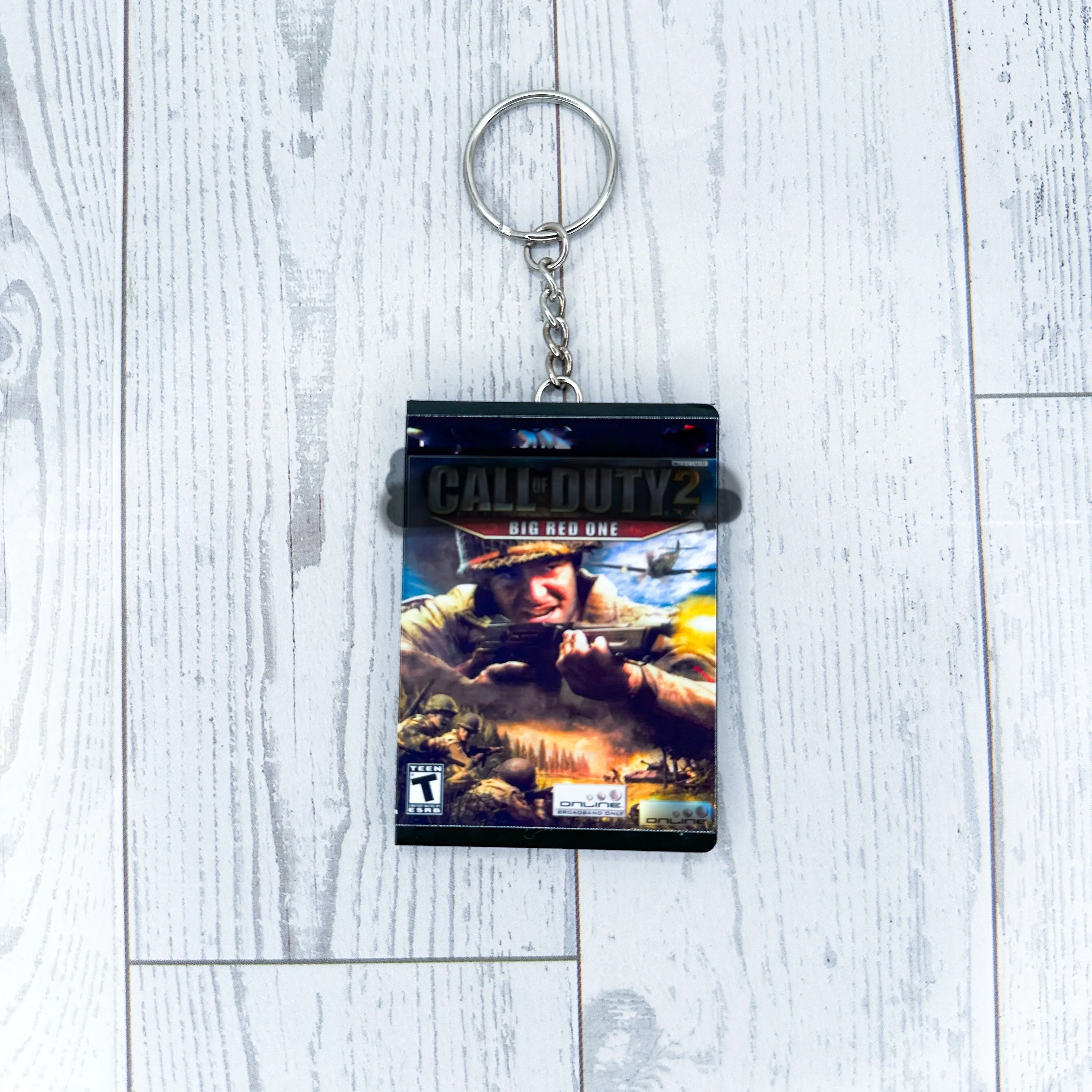 Mini Video Game Case Keychain Inspired by Retro Game Cases | Magnetic Opening Case with Mini Disc