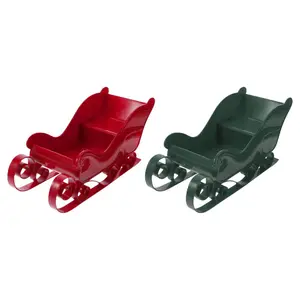 Santa Sleigh Miniature Sleigh Christmas Holiday Mini Sled Ornament Sleigh Sculpture