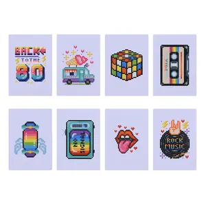 8-Piece Creative Diamond Painting Kit Without Frame, DIY Craft Supplies, Perfect Gift for Handicraft Enthusiasts, Birthday Present Ideas