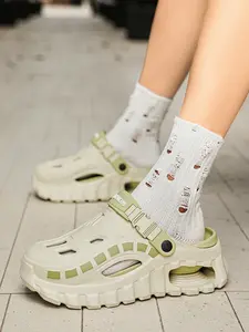 Trendy thick-soled new youth mecha wind tunnel sandals men's increased outer wear dual-purpose beach slippers