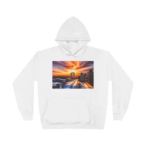 Men's Long Sleeve Cotton Fleece Knit Hoodie with Kangaroo Pocket - Seamless Layer, Casual Menswear Top
