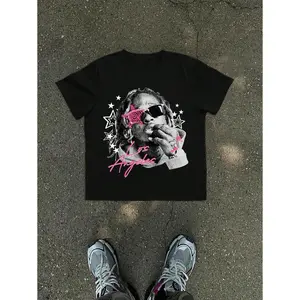 180gGENIUS ODE Men Crew Neck Short Sleeve Graphic Printed Casual T-Shirt, For Friends