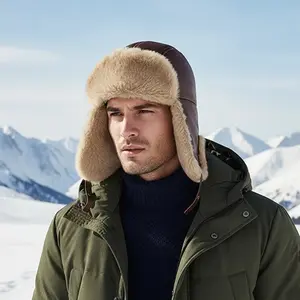 Unisex Plain Color Lei Feng Hat, Thick and Warm Hat for Fall & Winter, Windproof Hat with Ear Protection Design, Fashion Accessories for Both Men & Women