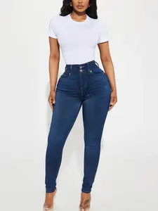 Snatch Me Tight Booty Lifter Skinny Jeans - Medium Wash