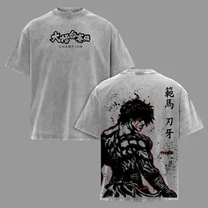 Baki Hanma "Champion" Vintage Washed Heavyweight Sleeveless Tank Top | Anime Manga Streetwear Fan Gear