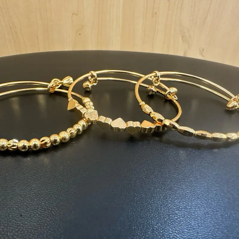Women's Fashionable Bracelet, Minimalist Textured Panchadhatu Open Cuff, Adjustable for Daily Wear, Fashion Bracelet, Gold‑Toned Shine