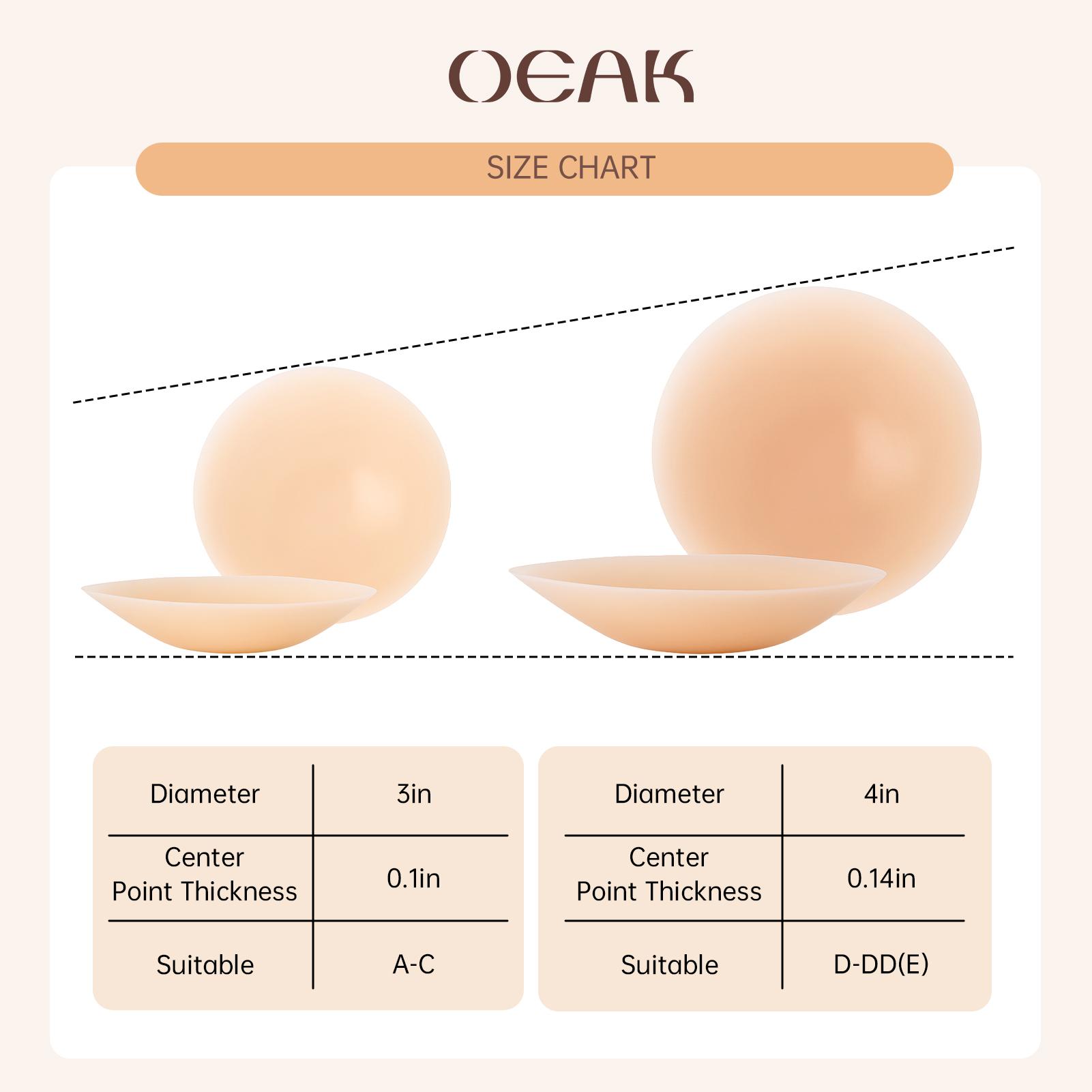 OEAK Nipple Covers for Women Reusable Adhesive Pasties Invisible Seamless Soft Water Resistance Self-Adhesive Chest Stickers