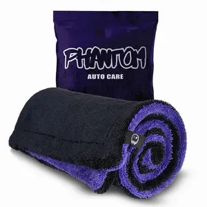Phantom 1600 GSM Twisted-Loop Drying Towel – Ultra-Absorbent, Scratch-Free Microfiber That Dries Your Car in One Pass (24”x36”)