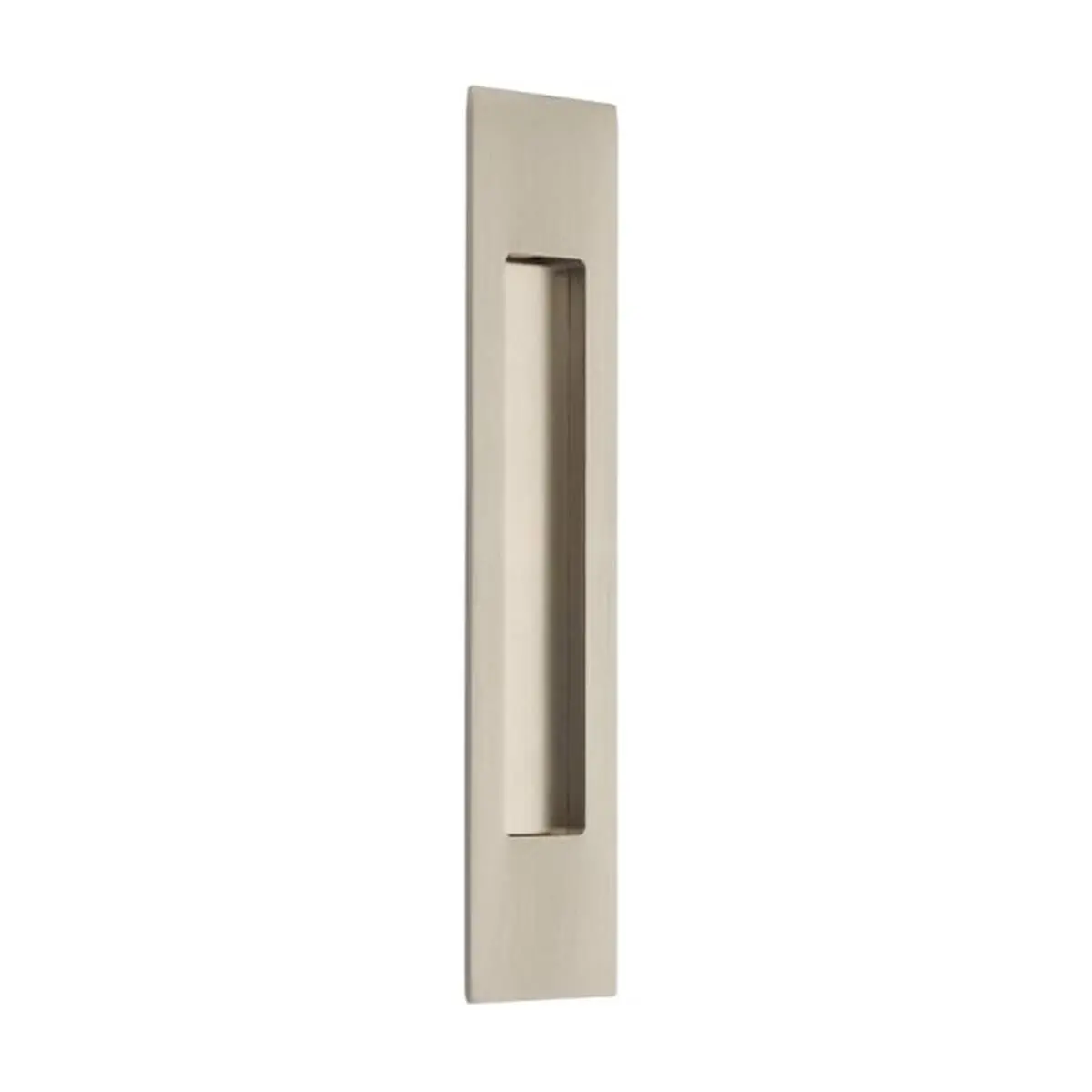 Emtek 10 in. Modern Rectangular Satin Nickel Solid Brass Flush Pull with Flush Handle, for 2' x 10' Sliding Doors, Door Hardware, Door Handles