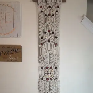 Decorative Handmade Beaded Macrame Wall Hanging
