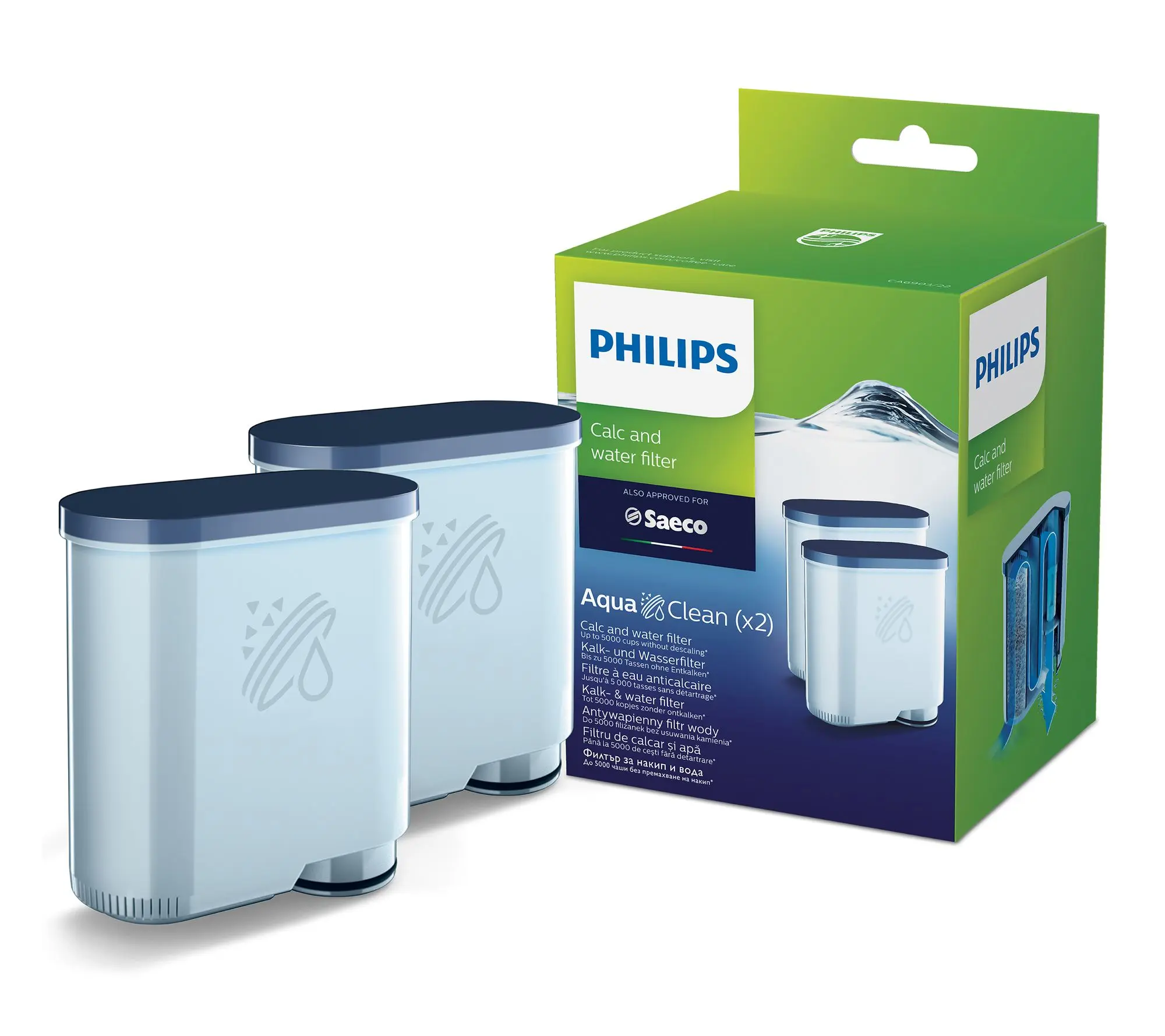 Philips AquaClean Water Filter Replacement, 2 Pack Philips AquaClean Water Filter Replacement, 2 Pack
