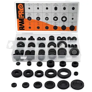 125pc 18 Sizes Rubber Grommet Kit - Includes Grommets for Wiring, Hole Plugs, and Automotive Firewall Grommet (1/4' 5/16' 1/2' 7/32' 3/8' 9/16' 5/16' 5/8' 3/4' 7/8' 15/16' 21/32' 1')