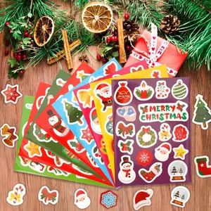 Christmas Stickers for Kids 339 PCS 24 Sheets Merry Christmas Stickers for Cards Crafts Envelopes Gifts Xmas Small Scrapbook Sticker for Xmas Office School Classroom Holiday Party Favors Decorations