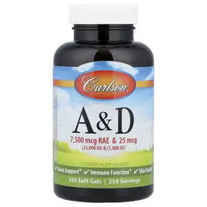 Carlson Vitamin A & D, 250 Soft Gels