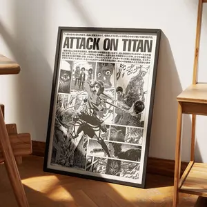 Attack on Titan Poster Unframed V6, Attack on Titan Art Anime Wall Poster Unframed Paint, Attack on Titan Set of 1 Poster Unframed, AOT Poster Unframed, Shingeki No Kyojin