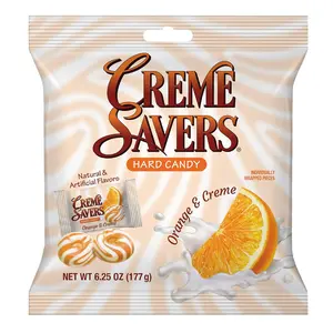 Creme Savers Orange and Creme Hard Candy | The Taste of Fresh Orange Swirled in Rich Cream | The Original Classic Creme Savers Brought To You By Iconic Candy | 6.25oz Bag
