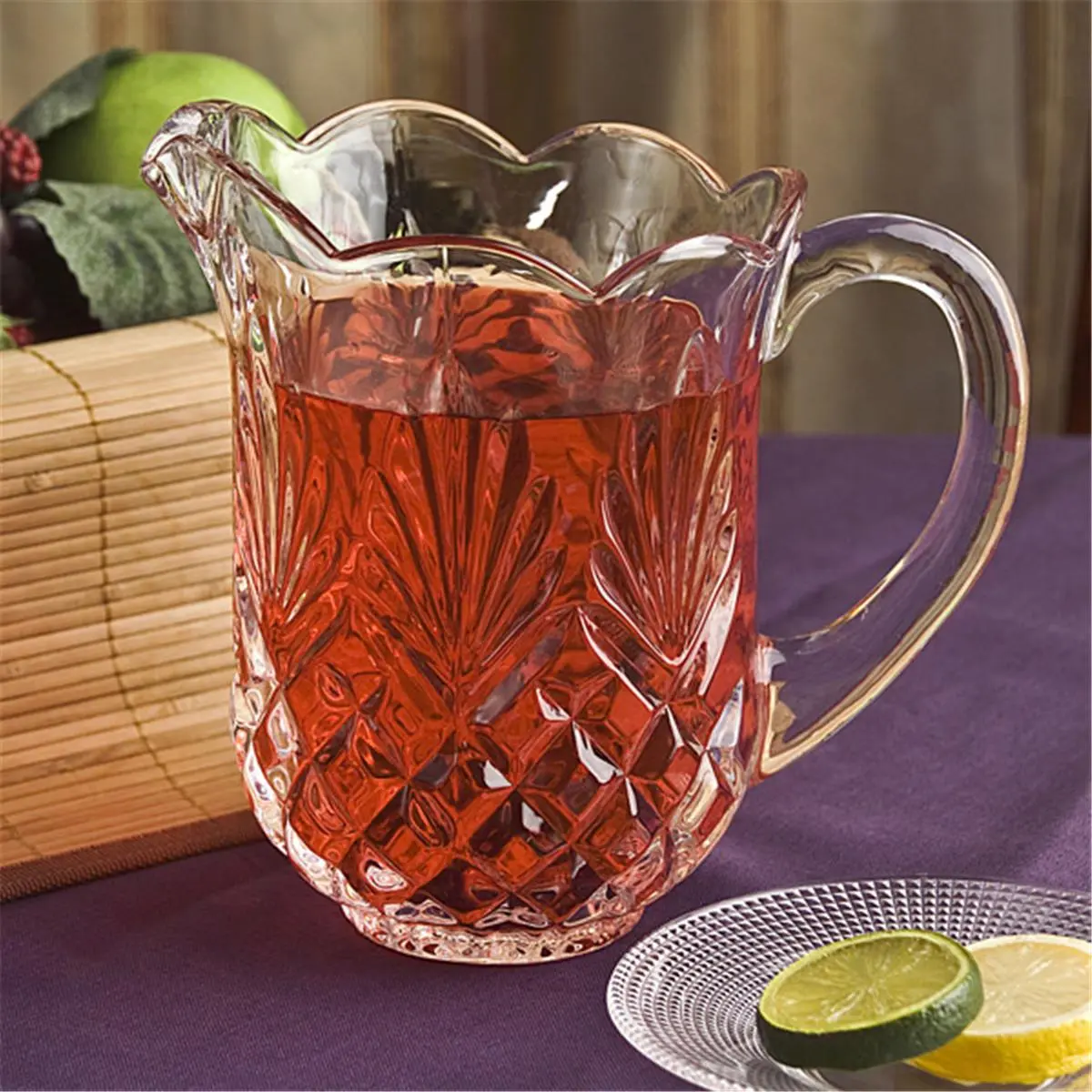 212 MAIN Godinger Shannon 46 oz. Handmade Water Pitcher - Kitchen Jug for Tea Serving