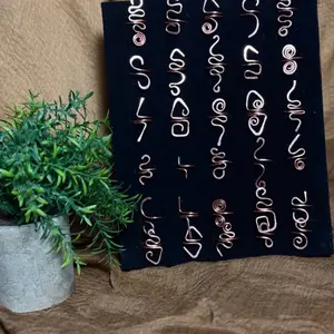 Handmade Adjustable Copper Rings Set of 10 bulk deal!