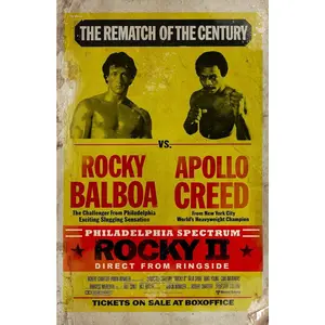 Rocky Balboa VS Apollo Creed Bicentennial Superfight Poster, Rocky II Poster