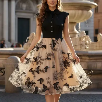 midi corset dress Flourishing Meadow Corset Dress Teuta Matoshi