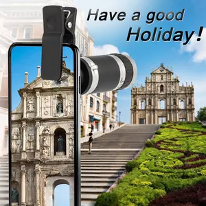 Upgrade 8x18 Mini Telephoto Phone Lens, Universal Phone Clip, HD Fmc Optical Lens, Compatible with Most Smartphones, Ideal for Concerts Photography Video Recording