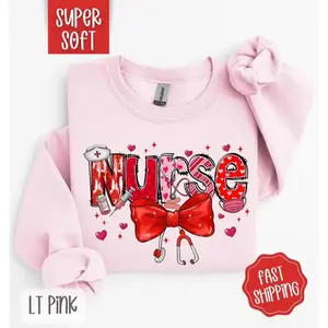 Valentine Nurse Sweatshirt, Valentine's Day Crewneck for Nurse, Cute Nurse Sweater, RN Sweatshirt