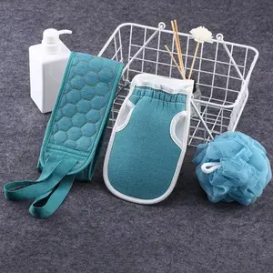 Bath Set for Shower, African exfoliating Mesh Sponge, 3 in 1 set bath shower essentials, Shower scrubber,