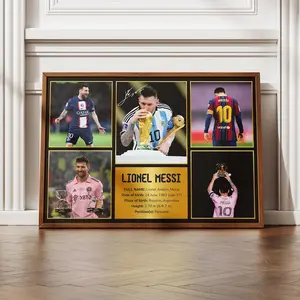 Lionel Messi inspirational Wall Art, Printable Football Player Star Poster, Football Autograph Prints, Soccer Wall Art Gift