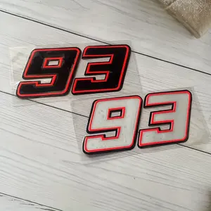 Motorcycle No. 93 Motorcycle Waterproof Reflective Sticker Is Suitable for All Kinds of Racing Universal Safety Warning Reflective Sticker Decoration for Friends and Family Fun Holiday Gifts Motorcycle Stickers