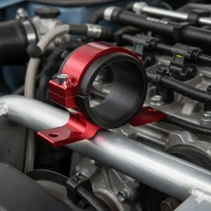 Universal 50mm Aluminum Fuel Pump Bracket, Heavy-Duty Mounting Kit for Motorcycle ATV Car Engine, Lightweight Durable CNC Heat-Resistant Anti-Corrosion Performance Accessory