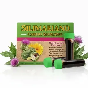 (7) Silimariano Cardo Mariano Reinforced Formula – Milk Thistle and Artichoke Blend – Liquid Vials – Liver and Detox Wellness Support