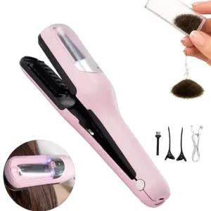 Cordless Split End Trimmer, Type-C Rechargeable Wireless Split End Hair Tip Refiner for Dry, Damaged, Brittle, Frizzy, Curly or Straight Hair, Portable Home & Travel Hair Styling Tool