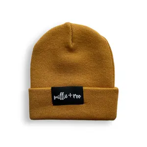 BAMBOO CUFF BEANIE- Honey Mustard, Hat for Kids and Adults