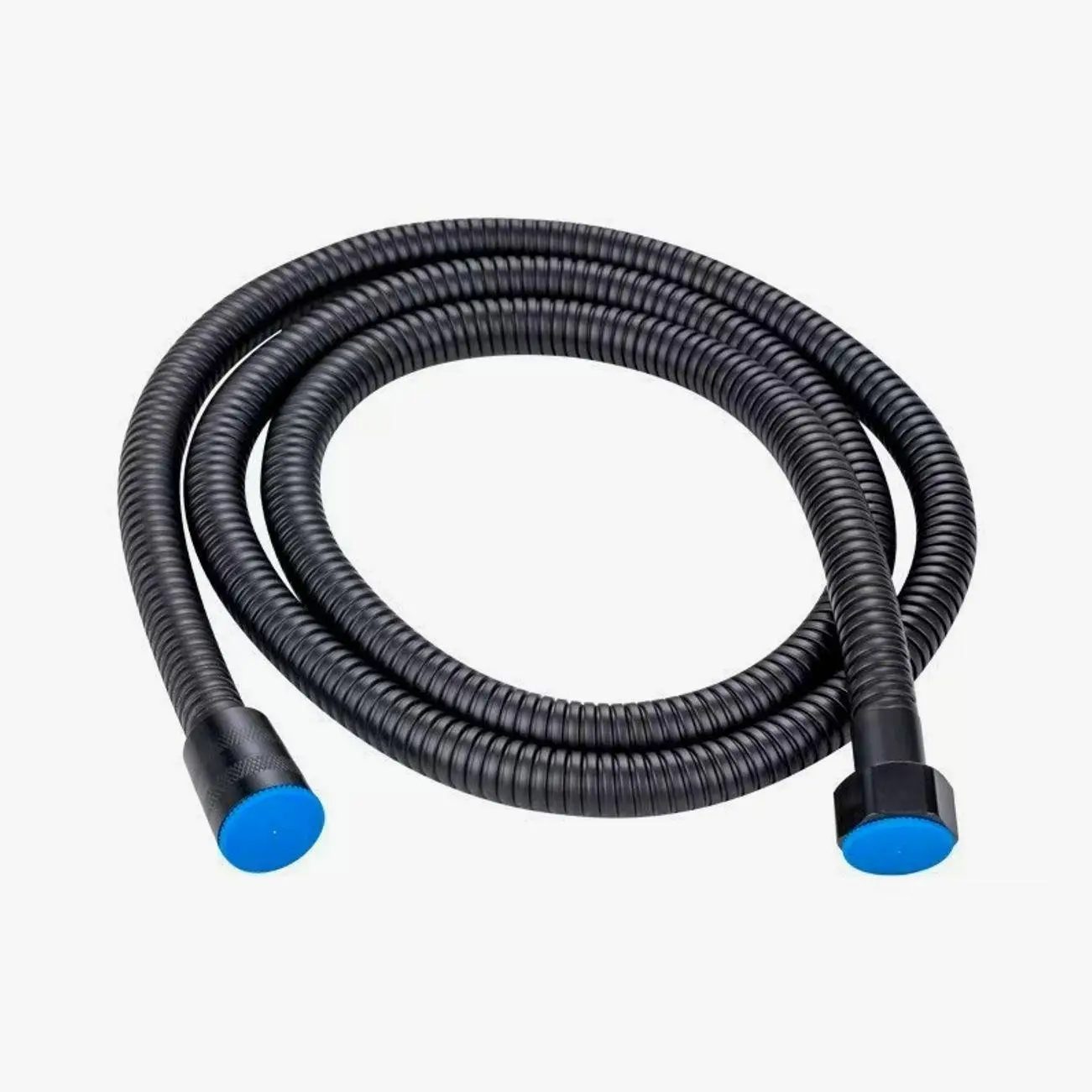 Shower Head Hose Replacement Stainless Steel Flexible Anti-Kink Water Pipe 1.5M Matte Black Bathroom Extension for Standard Fixtures