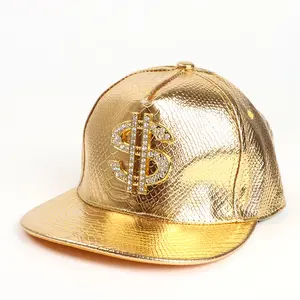 2026 New European and American Style Leather Hip-Hop Flat-Brim Hat with Dollar Dot Rhinestones and Crocodile Pattern, Sports Outdoor Baseball Cap for Men and Women, Street Fashion Hip-Hop Hat, Unisex