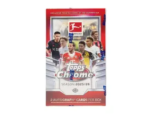 X 4 (FOUR) PACKS - 2025-26 Topps Chrome Bundesliga Soccer Hobby