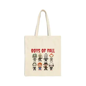 Boys of Fall - Horror Movie Characters - Cotton Canvas Tote Bag