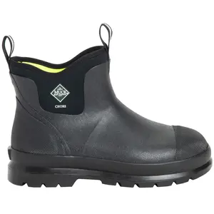 Muck Boot Mens Chore Classic 8 Inch Soft Toe Pull On Rain Casual Boots Ankle - Black