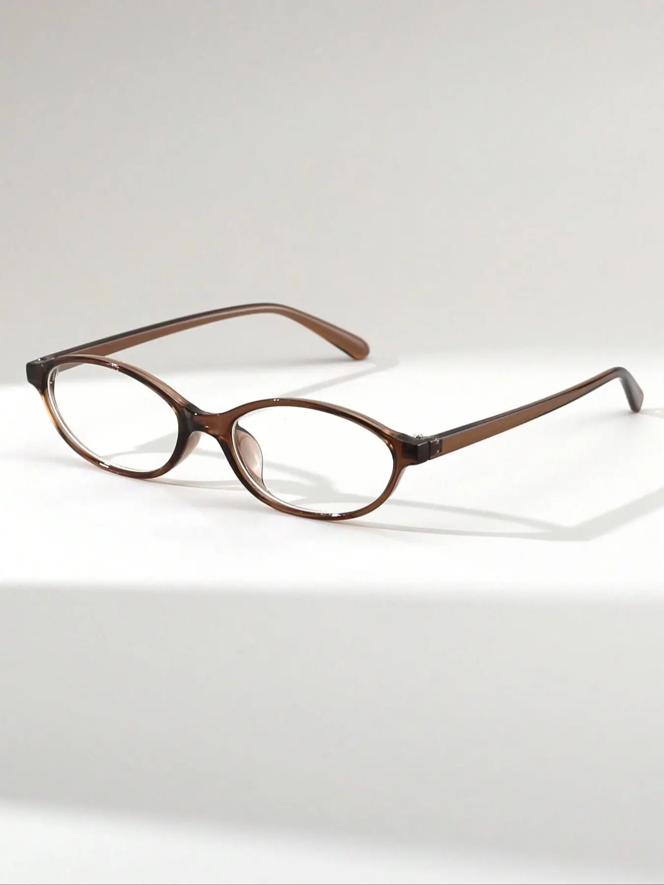 Women's Oval Anti-Blue Light Glasses, Casual Style Metal Frame, Trendy Frames, Thickened Lens, Premium Hinge, Perfect for Commuting, Metal Frame Eyeglasses