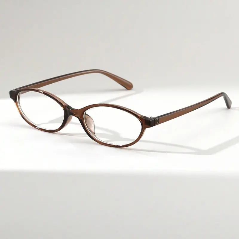Women's Oval Anti-Blue Light Glasses, Casual Style Metal Frame, Trendy Frames, Thickened Lens, Premium Hinge, Perfect for Commuting, Metal Frame Eyeglasses, Computer Glasses