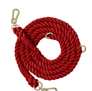 Dog Red Rope Leash 7ft