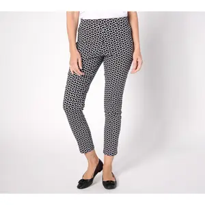 Susan Graver Petite Uptown Stretch Slim Leg Ankle Pants
