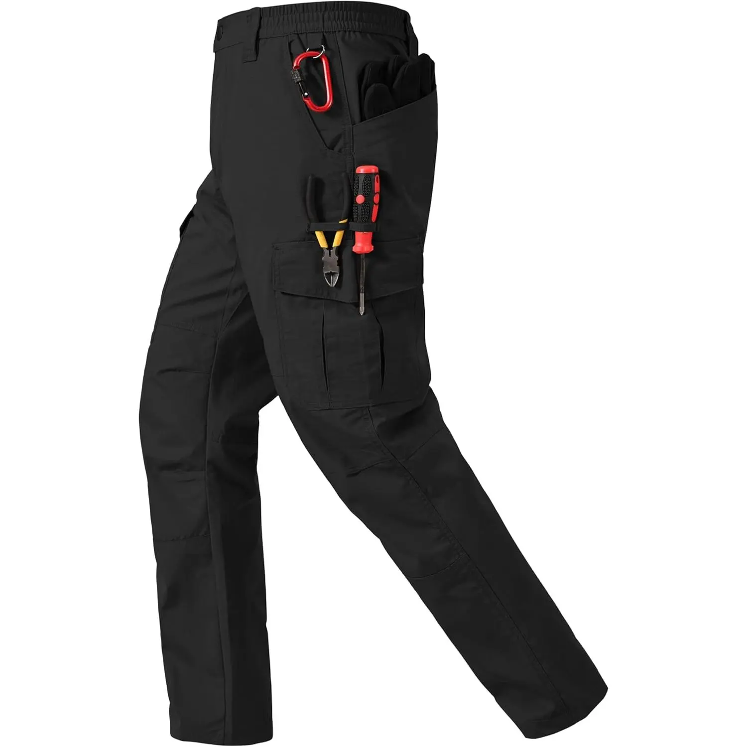 Mens Work Pants Ripstop Waterproof Cargo Pants for Men with 7 Pockets Tactical Hiking Pants(Gift)