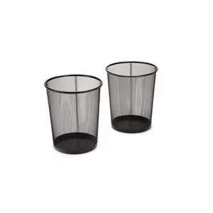 6 Gal. Round Mesh Wastebasket Recycling Bin (2-Pack)