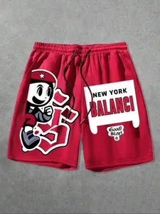 Men's Regular Fit Cartoon Print Boxer Briefs, Casual Comfy Breathable Underwear for Daily Wear, Mens Underwear for All Seasons