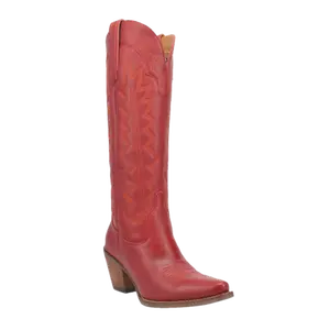 Dingo Ladies High Cotton 16" Western Red Leather Boots DI936-RD