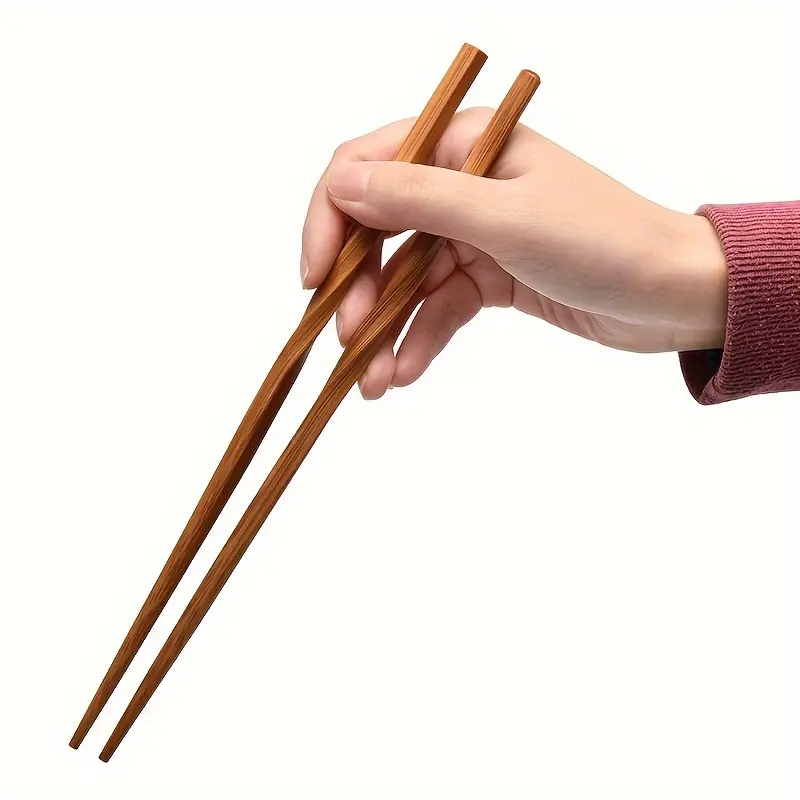 5pairs Household Bamboo Chopsticks, Natural Bamboo Chopsticks Set, Chinese Style Chopsticks, Household Carbonized Pointed Chopsticks, Reusable Chopsticks, Tableware, Kitchen Supplies