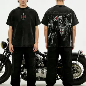 Retro Baldwin IV "The Leper King" Crusader King Vintage Washed T-Shirt Hoodie Tank Top Sweatshirt Jerusalem Cross Medieval Christian Streetwear